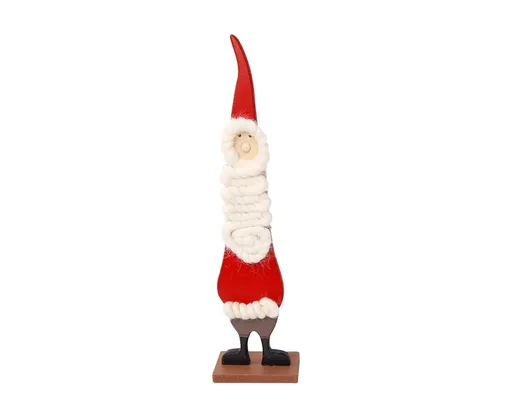 Snowman Ornament Festive Atmosphere Decorate Wood Tea Table Garden Doll Figurine for Home-L