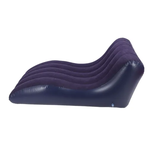 Inflatable Lounger Sofa PVC Comfortable Portable Sleeping Camping Sofa Bed for Home Picnics Hiking Park Travel Navy Blue