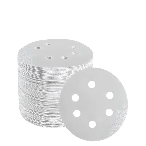 100x 123mm 6/8-Hole Sanding Discs Hook Loop Orbital Sander Pads 80 120 240 Grit - 240 Grits(6-Hole)