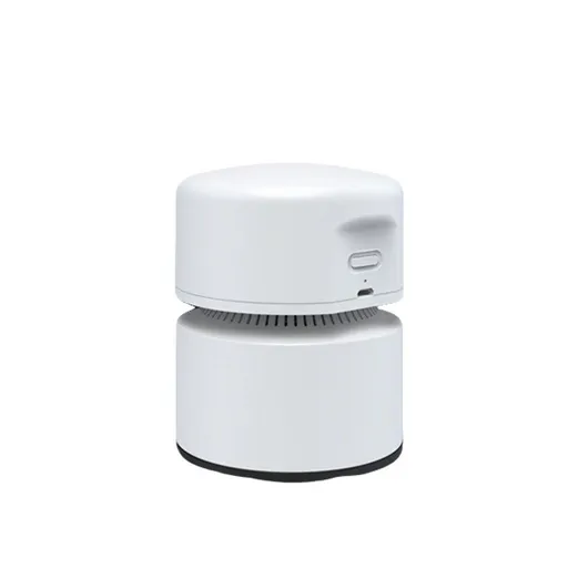 Mini Desktop Vacuum Cleaner Rechargeable USB Desk Sweeper for Home Office White