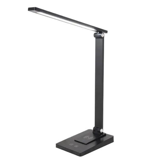 LED Desk Lamp with 3 Levels Brightness Eye Caring Office Reading Lamp Foldable Table Desk Lamp USB Wireless Charging 2500mAh Rechargeable Version