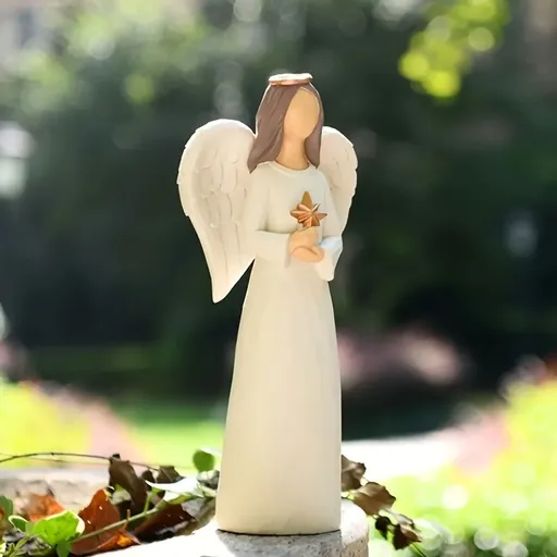 Guardian Angel Figurines, Praying Angel Sculpture Statue Hand-Painted Gift for Women Celebrate Family Sister Friendship Desktop Art Ornament Home Decor, Gifts for Women Birthday
