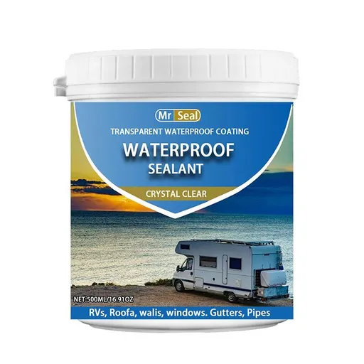 transparent waterproof coating, clear sealant, waterproof sealant Australia, RV waterproofing, roof waterproofing, wall waterproofing, window waterproofing, gutter waterproofing, pipe waterproofing, outdoor sealant, DIY waterproofing - Clear - Size 1