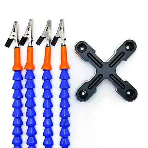 Professional Soldering Aid Helping Hand With Four Flexible Arms And Rotatable Alligators Clips For Craftsmanships