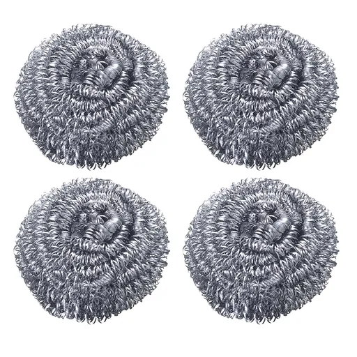 4 Pack Stainless Steel Scrubbers, Heavy Duty Scouring Pads for Pots Pans Cooktops Ovens and Kitchen Cleaning