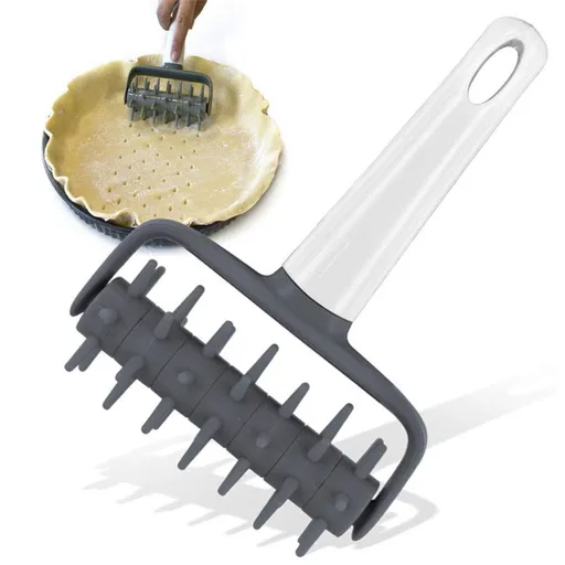 Pizza Pie Dough Roller ,Dough Blistering Killer,Pastry Pie Needle Wheels Cutter,Pizza Hole Puncher(180x118mm)
