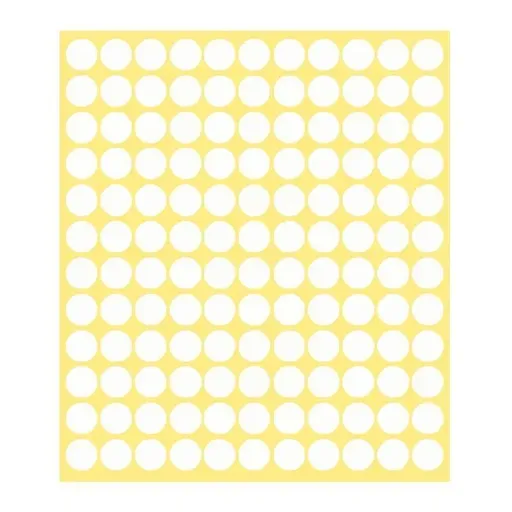 8/13/25/50mm Colour Sticker Dots Adhesive Round Labels Circular Scrapbooking White - 13mm 132 Dots - 1 Sheet