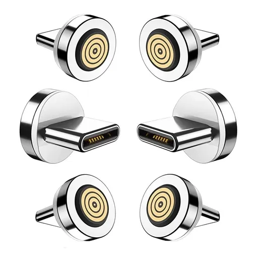 Magnetic Charging Tips 7pin Series (USB-C Tips) 6pcs,Magnetic Type-C Tips,Just 3.0A&7Pin Data Charger Tips Without USB Cable