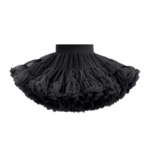 tutuoclock Girls Sweet Princess Nylon Mesh Cake Skirt Black 80cm