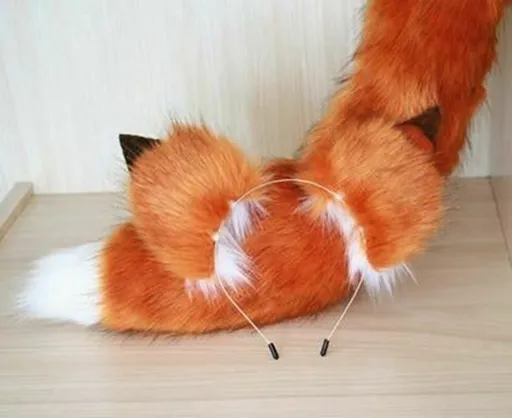 House Of Dasein Fox Ears Headband Anime Headdress Cute Girls Hair Accessories Cosplay Props Hoop Headwear - Ears And Tail