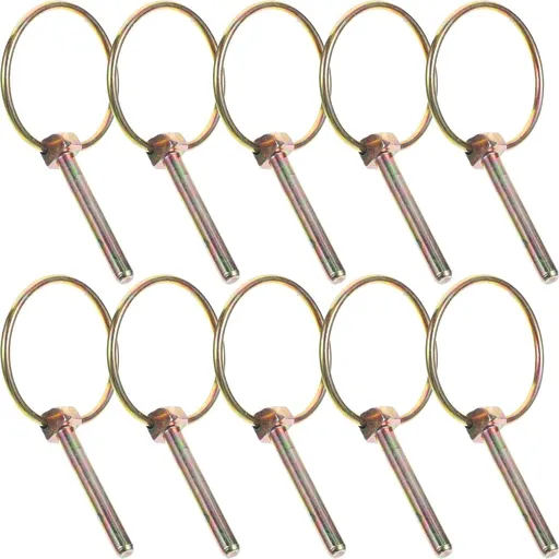 10 Pcs Heavy Duty -Pins with Circle Hooks for Farm Tractors - Locking Pins and Fasteners