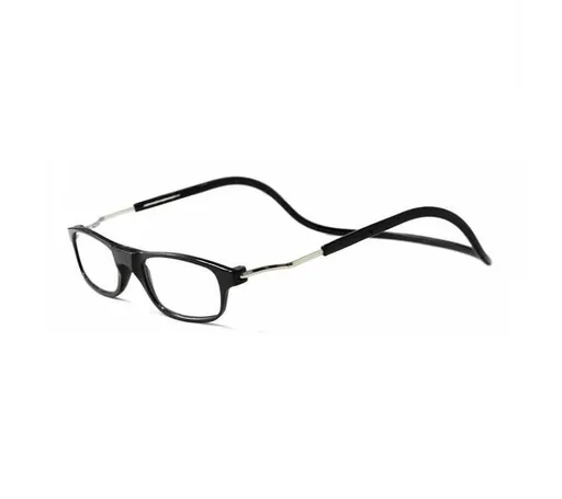 Smart Reading Glasses with Magnet Black +2.5