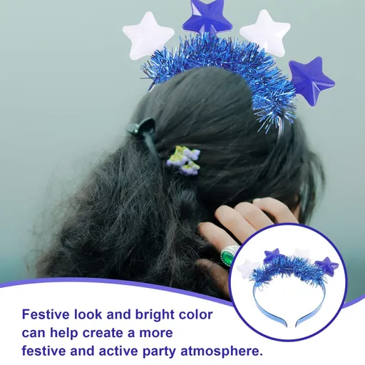 Light up Hanukkah Headband Glowing Star Headband Chanukah Head Boppers Glow In The Dark Hanukkah Decoration for Hanukkah