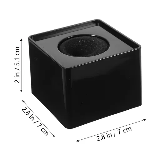 Microphone Flag Station - 2 pcs Portable ABS Injection Molding Square Cube Shaped Interview Mic Microphone Logo Flag Station,Black