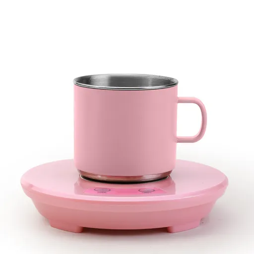 Pink Multifunctional Cooling and Heating Cup 10W Rapid Temperature Adjustment