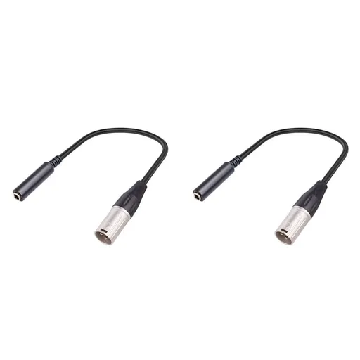 2X XLR Male to 1/4 Inch Female Cable,3 Pin Male to 6.35mm Socket Audio Cord, XLR Male to 6.35mm Microphone Audio Cable