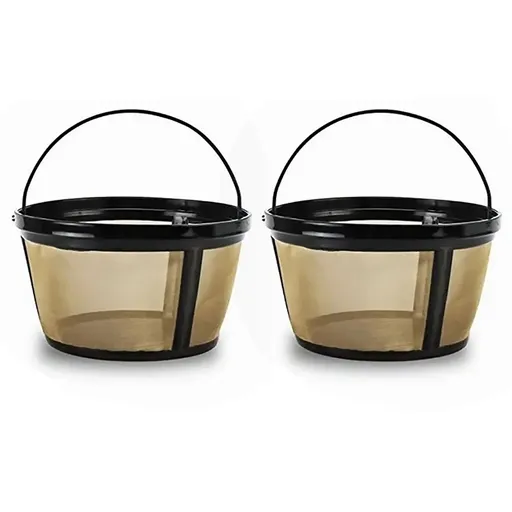 Coffee Filter Stainless Steel Coffee Machine Reusable Cone Coffee Filter Strainer Gold for Home