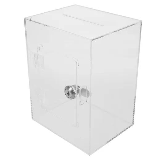 Worgeous Lock Box For Keys Acrylic Transparent Donation Box For Organizations Work Unit 1 Set