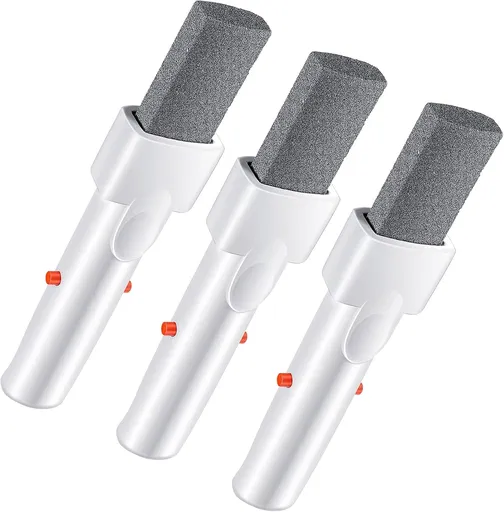 3 Pieces Pool Pumice Stone with Handle Erase Rust Stain Spot Remover Pool Tile Calcium Cleaning Tools Pumice Sticks Stone for Concrete Plaster Pool Spa Toilet Bowl Ring Calcium Tub