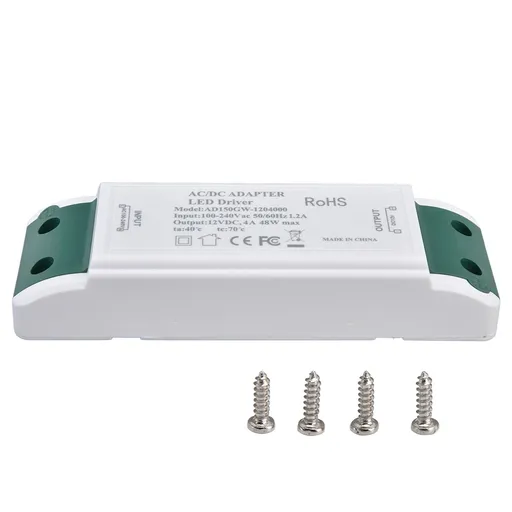 LED Power Driver 12V DC 48W 4A Constant Current Voltage Adapter 12V LED Power Transformer AC100‑240V