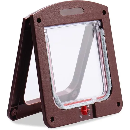 Cat Flap for Cats Dogs Small Cat Flap Door Microchip 4 Way Lockable Easy to Install