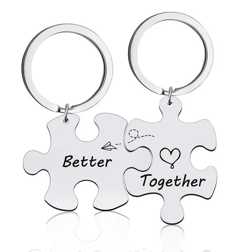 Love/Appreciation/Inspirational Keychain Gifts for Friends/Coworkers/Couples/Sister, Valentines Gifts-2pcs