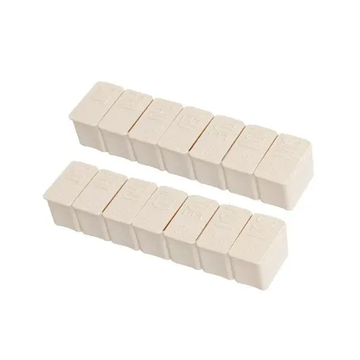 2X 7 Day Weekly Pill Box Medicine Tablet Organizer Dispenser Container Case - Beige