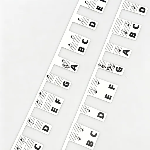 88 Keys Black Piano Note Strip 1pcs Keyboard Sticker