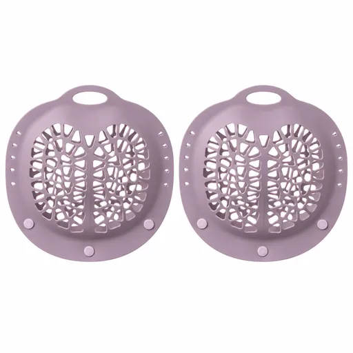 Purple 2-Pack Silicone Bra Laundry Bag – Anti-Deform Lingerie Washer with Hanging Loop & Pomegranate Mesh Design
