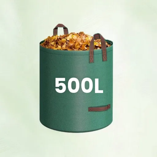 Sustainable Garden Waste Bag 500L, Extra Large, Foldable Garden Bag, Big Bag, Rubble Bag, Green Waste, Leaf Bag, Waterproof