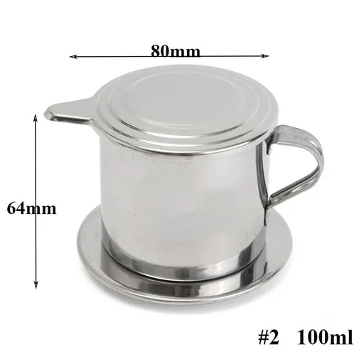 Stainless steel coffee infuser for coffee maker, Moka pot, drip filter, Vietnam, new 100ml