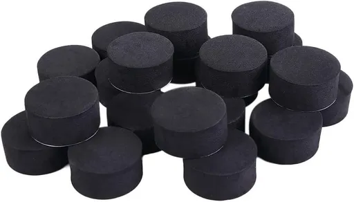 24 Pack Self-Adhesive Flower Pot Feet, Round Plant Pot Risers for Drainage, Slip Protection and Patio Protection, Black, 1.5 cm