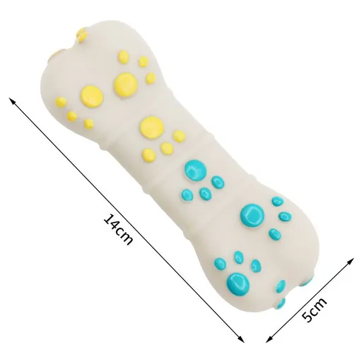 Yellow and Blue Spiked ring barbell Durable TPR Dog Chew Toys Set - for Teeth Cleaning - Non-Toxic, Bite-Resistant, Easy Clean - Interactive Play for Medium to Large Dogs