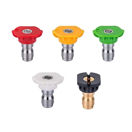 Adapter Quick-Connect Nozzle Tool Pressure Washer Spray Nozzle Tips Multiple Degree High Pressure Nozzle Water Gun Quick Connect Nozzle 1.0 Hole Large Fan-Shaped Black 2-B