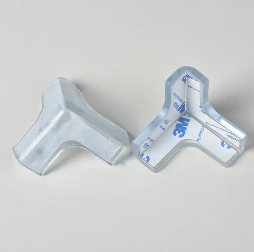 Child Baby Safety Silicone Protector Table Soft Transparent Children Anti Collision Table Corner Edge Protection Cover (4 PCS)