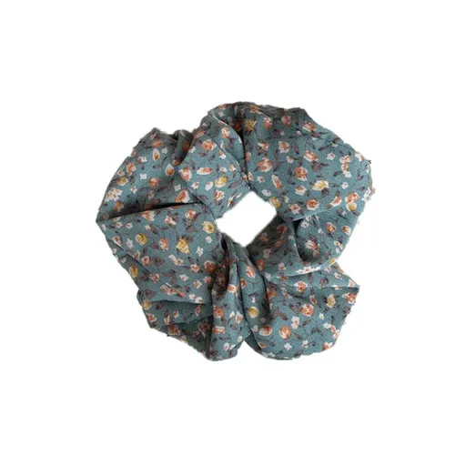 Fresh Hair Accessories Printed Hair Band Hair Rope Hair Ring Elastic Headband - Green