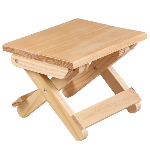 Pine Wood Folding Stool Seat Portable Household Step Stool Multfunctional for Bathroom,Living Room,Bedroom,Laundry Room