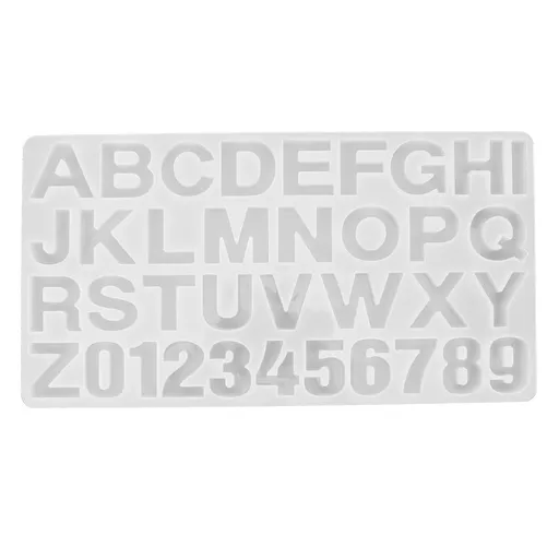 English Letters Number Pattern Silicone Mould DIY Chocolate Pudding Mold Baking Tool