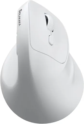 SOLAKAKA SM520 Tri-Mode Vertical Ergonomic Mouse, 24000 DPI Programmable Wireless Vertical Mouse，white