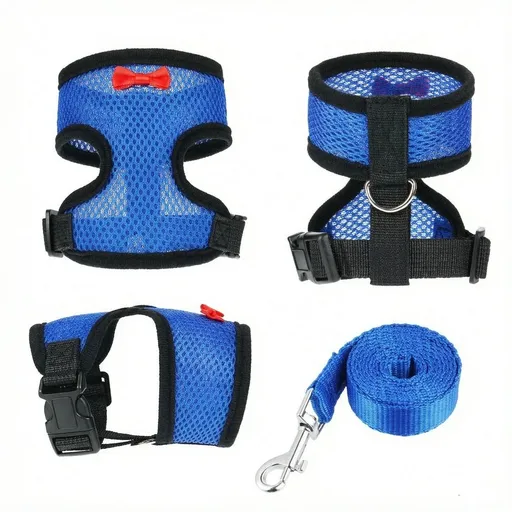 2PCS Adjustable Easter chicken strap and feather rooster comfortable vest with matching belt for breathability