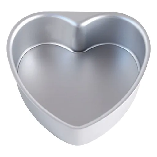 Heart Shaped Aluminium Cake Tin with Loose Base, 20 cm Chiffon and Sponge Cake Pan for Baking, Birthdays and Celebrations