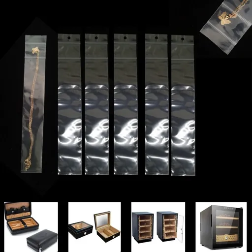 9.8x1.6" Double Ziplock PE Bags 100 Pack of Reclosable Long Plastic Bags Clear Zipper Storage Bags Home Travel Accessories