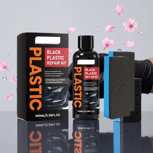 Plastic Restorer for Cars, Back to Black Ceramic Trim Restorer, Automotive DIY Kit for Exterior & Interior Plastic, Bumpers, Vinyl