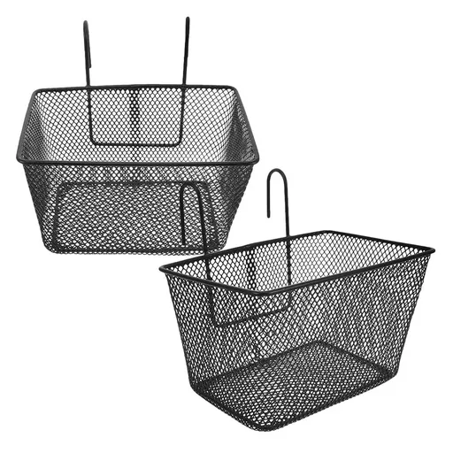 2Pcs Simple Practical Bike Front Metal Storage Basket