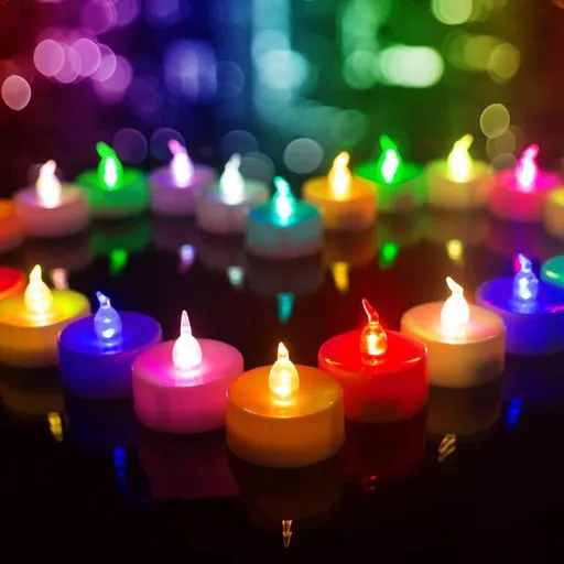 LED Electronic Candle 12 Pack Remote Control Flashing Colorful-pointed