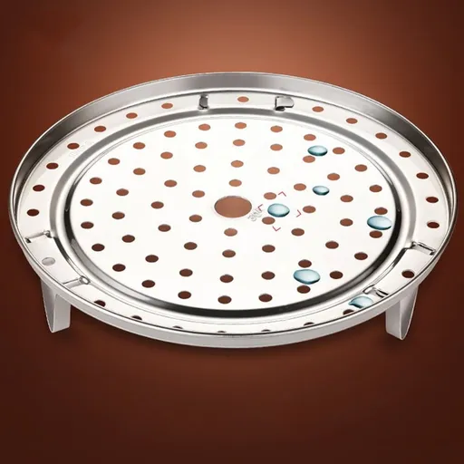 Plated Silver Steaming Rack Stand for Pots with Three Legs Fits Most Cookware