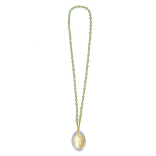 5Pcs Amulet Pendant Multi Purpose Exquisite Workmanship Simple Stylish Appearance Safe Healthy Car Pendant for DecorEmerald Green Big Bead Small Gold Bead