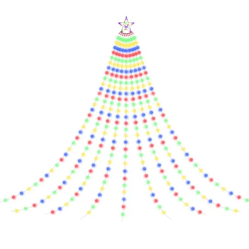 Jingle Jollys 3.8M Christmas Lights Waterfall String Light 340 LED