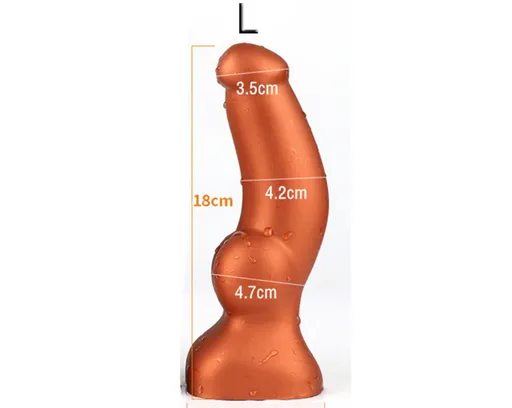 House Of Dasein Soft Huge Realistic Dildo Silicone Cock And Balls Dong Gold Black Penis - Golden L - L