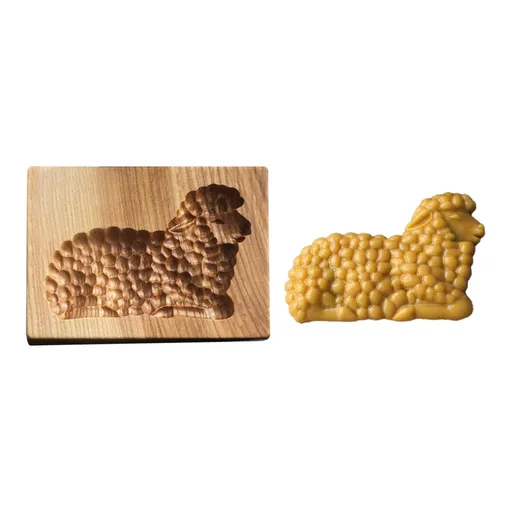 Wooden Cookie Molds, Engraved Embossing Cookie Cutter with Christmas Tree Deer Pinecones Pattern for Baking Embossed Cookies